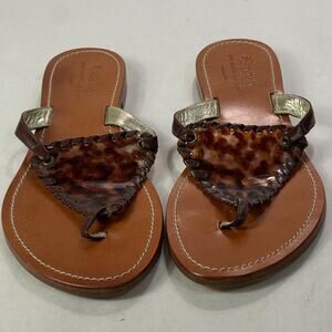 Il Sandalo Womens Sandals Size 39 US 8.5 Brown Leather Shoes Flats